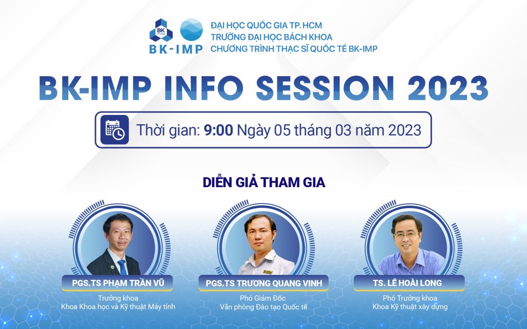 Hội thảo trực tuyến: TUYỂN SINH CHƯƠNG TRÌNH THẠC SĨ QUỐC TẾ BK-IMP KHÓA 2023