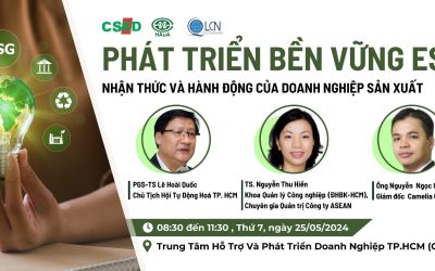 NÂNG TẦM HIỂU BIẾT VỀ ESG ĐỂ THÚC ĐẨY DOANH NGHIỆP PHÁT TRIỂN BỀN VỮNG