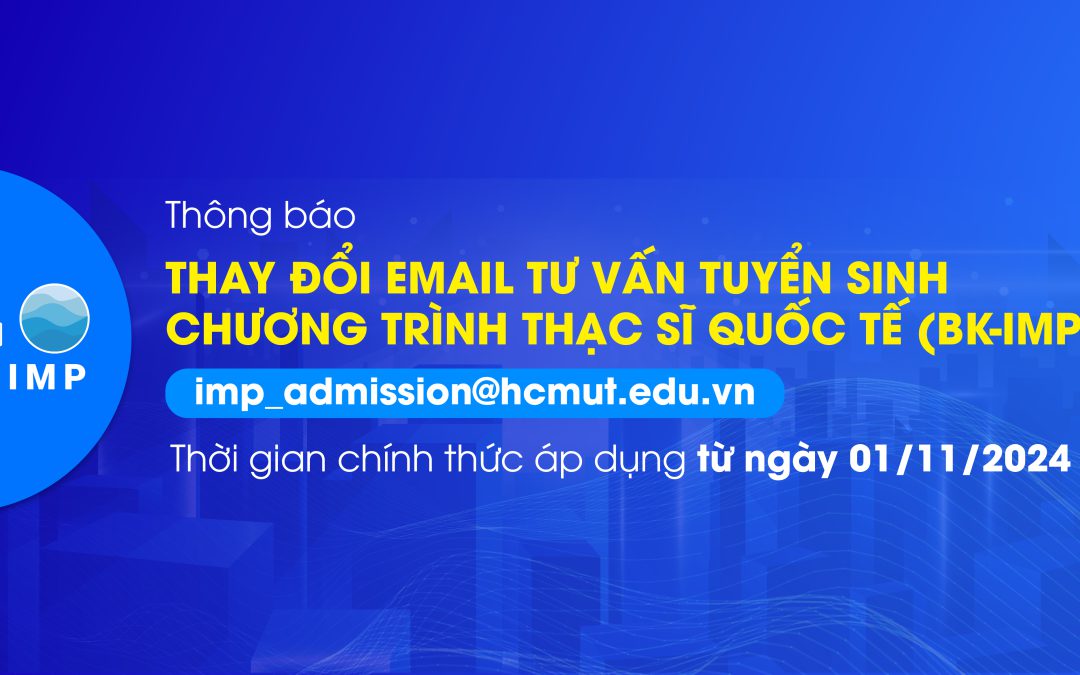 tHÔNG BÁO THAY ĐỔI EMAIL TƯ VẤN TUYỂN SINH